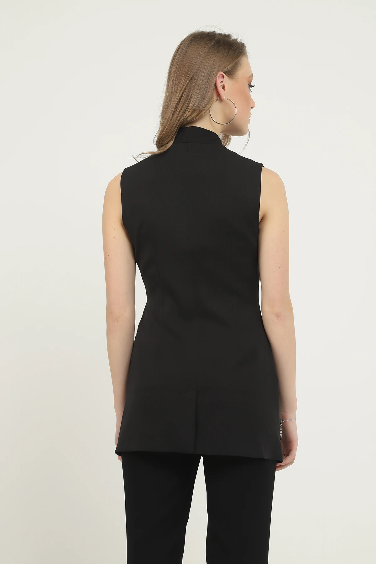 

Women's vest Jacket 2020 new Collection Office Street Black Long Vest