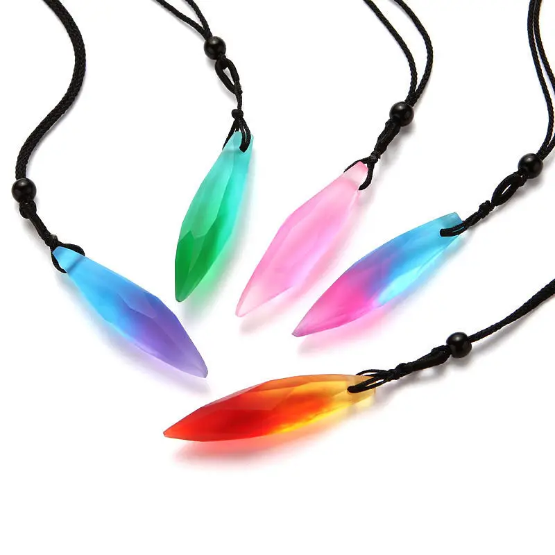 

Aurora Pendant Necklace Starry Sky Resin Craft Couple Men Women Birthday Gifts Piedras Stone Decorative Arts Accessories