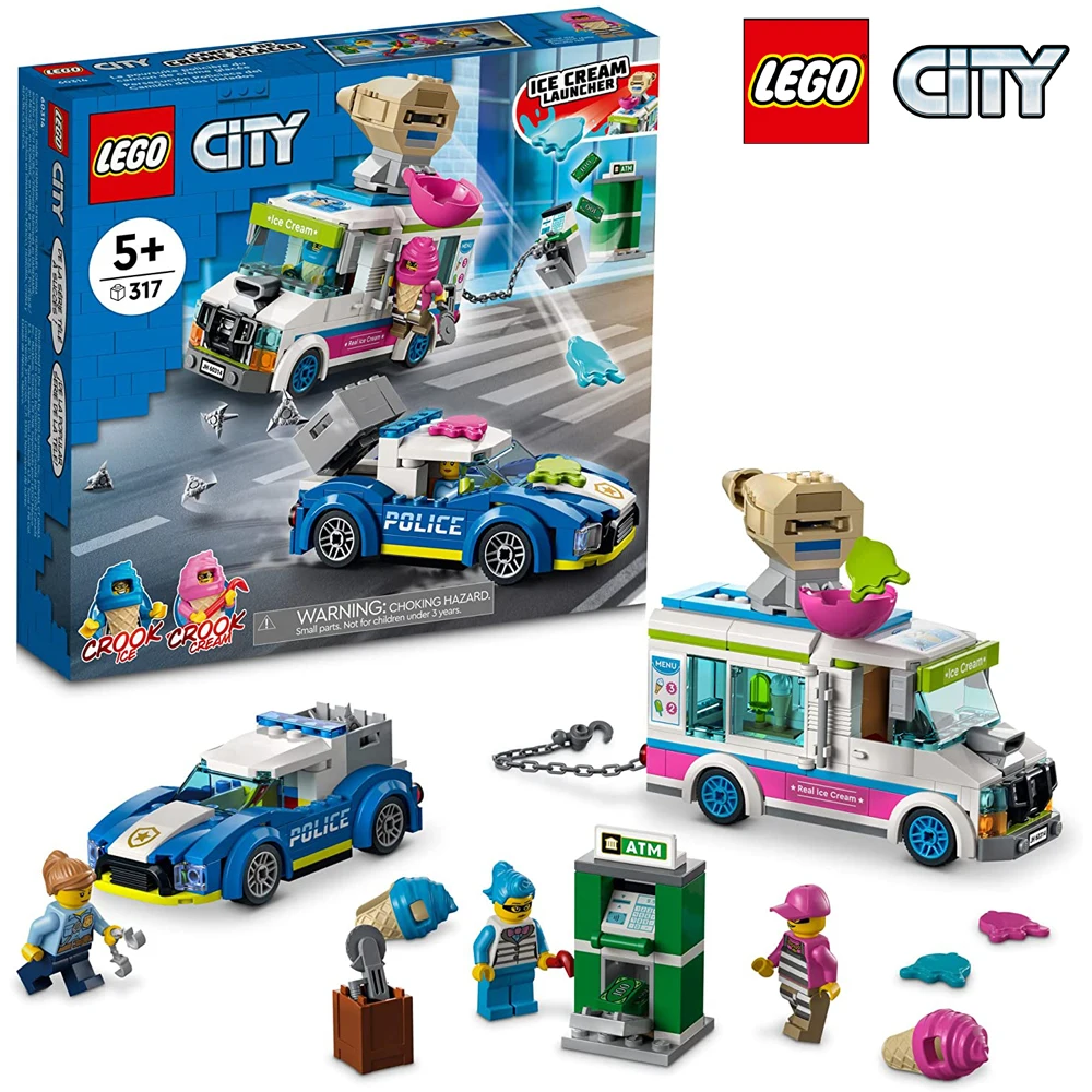 

LEGO City Ice Cream Truck Police Chase 60314 - Toy Building Kids Ages 5 And Up (317 Pcs) toy For Children Original Products