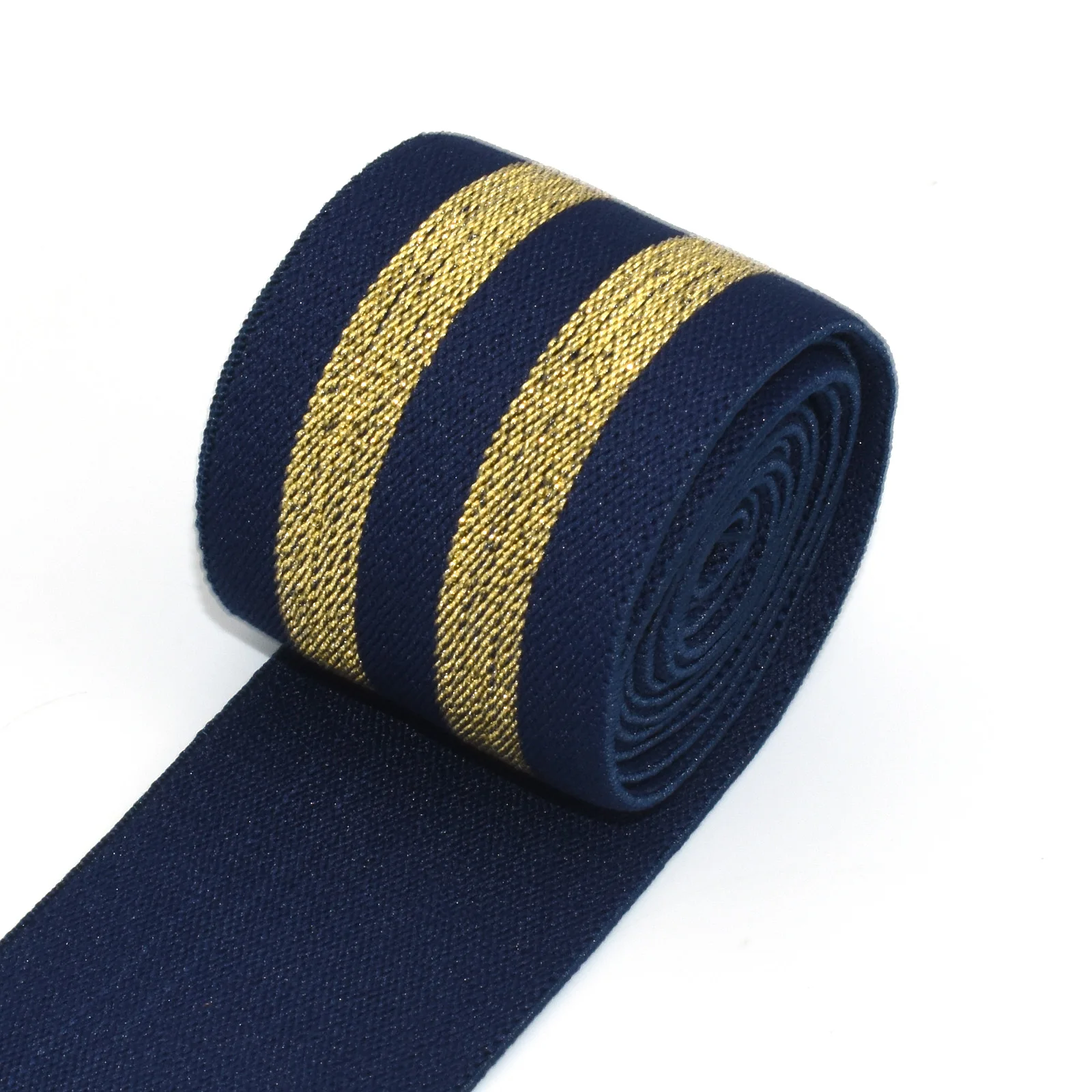 

1.5" Blue Elastic Webbing Strap Crafts Fabric Belt DIY Key Fob Purse Ribbon Belts Hammocks Backpacks Handbag Sewing Webbing