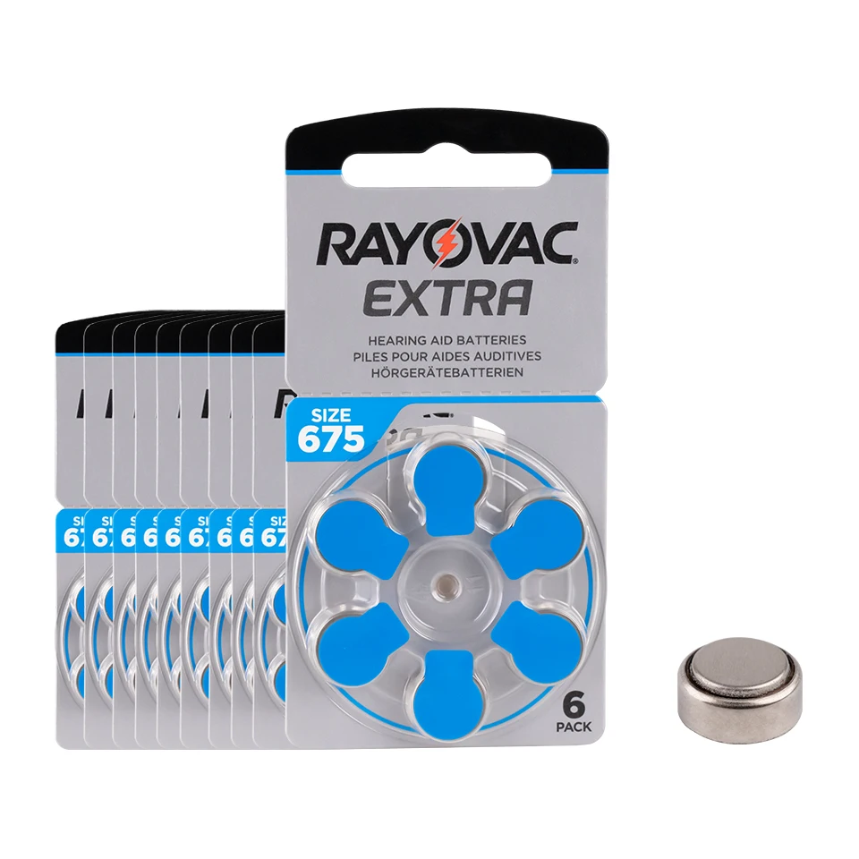 60 шт. батарейки для слухового аппарата Rayovac 675A 675 A675 PR44 | Красота и здоровье