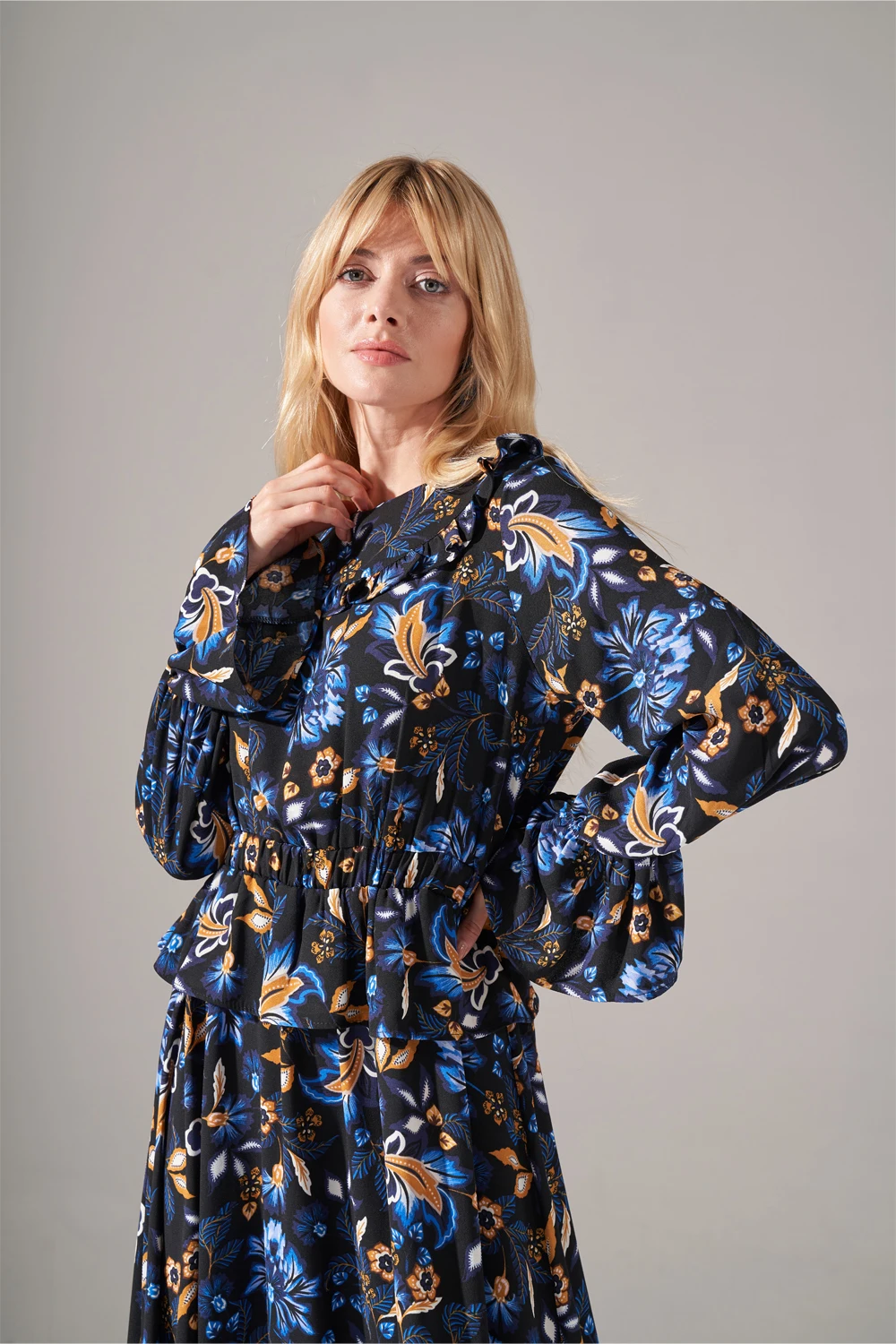 

Printed Ruffle Detail Dress