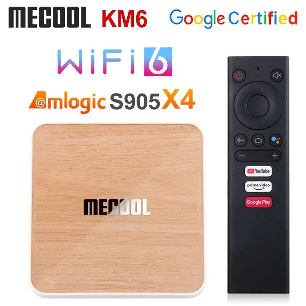 

Mecool KM6 Deluxe ATV Android 10 Amlogic S905X4 AndroidTV 10.0 Google Certified Dual WiFi 6 1000M 4GB 64GB Media Player 2G16G