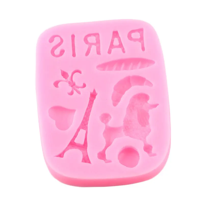 Париж Эйфелева башня силиконовые формы для взрослых пуделей рельеф Топпинг