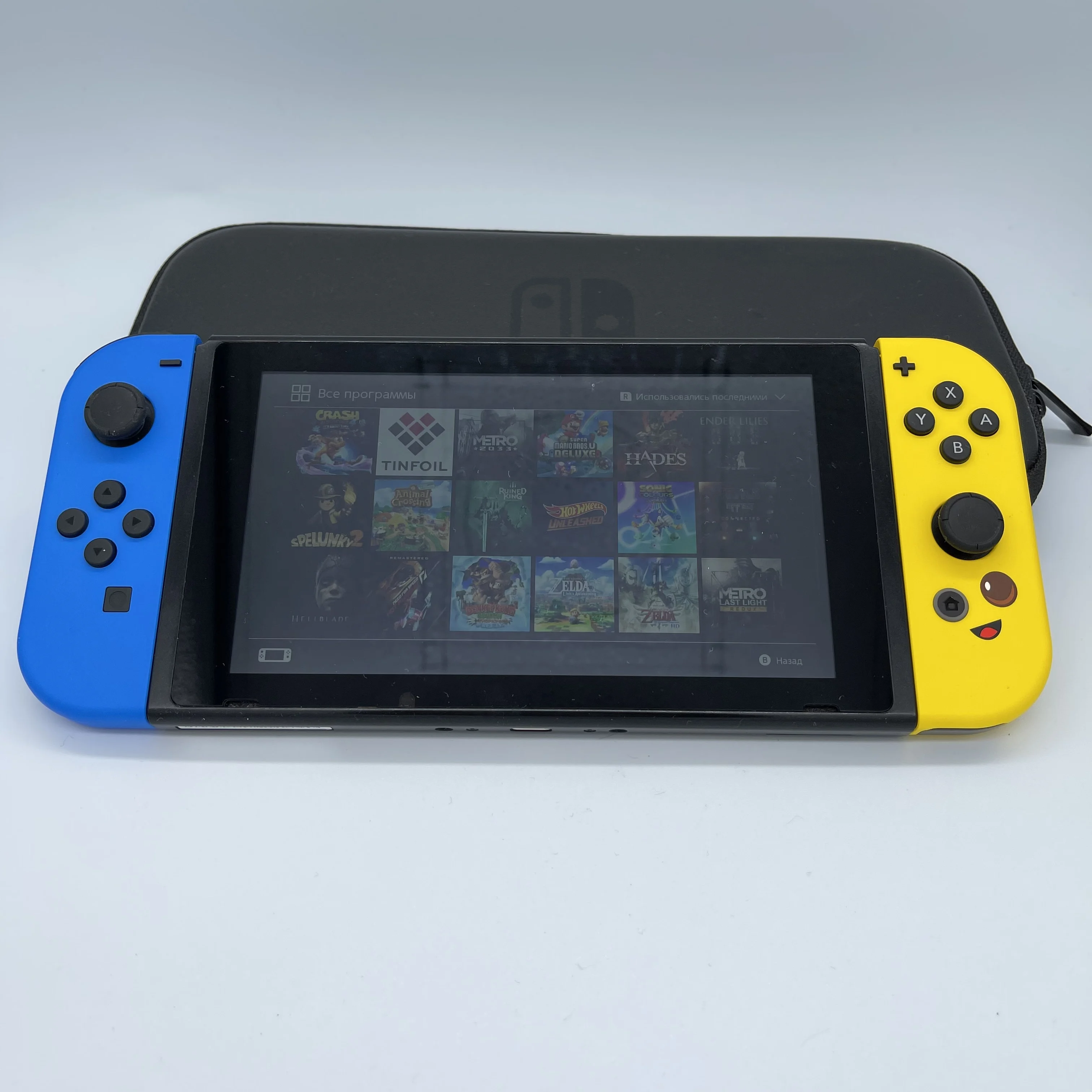 Nintendo Switch 32 GB Neon Yellow/Blue + Ring Fit Adventure б/у (Nintendo Tinfoil Kefir версия 13.1.0). USED | Электроника