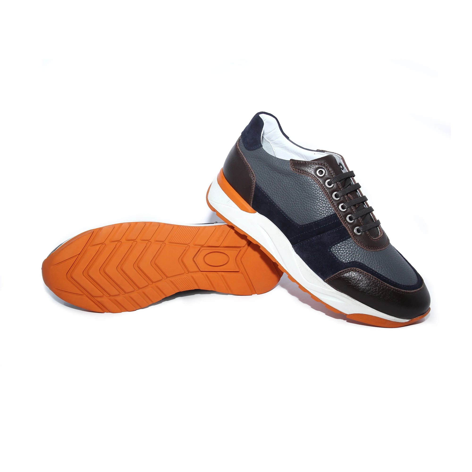 

Спортивные кроссовки ручной работы, из телячьей кожи и замши, коричневые, серые, темно-синие, оранжевые, мужская тренировочная обувь, новая к...