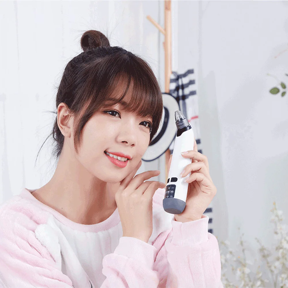 

Electric LCD Blackhead Remover Vacuum Suction Acne Pore Cleaner Skin Facial Clean Care machine With 6 Suction Heads