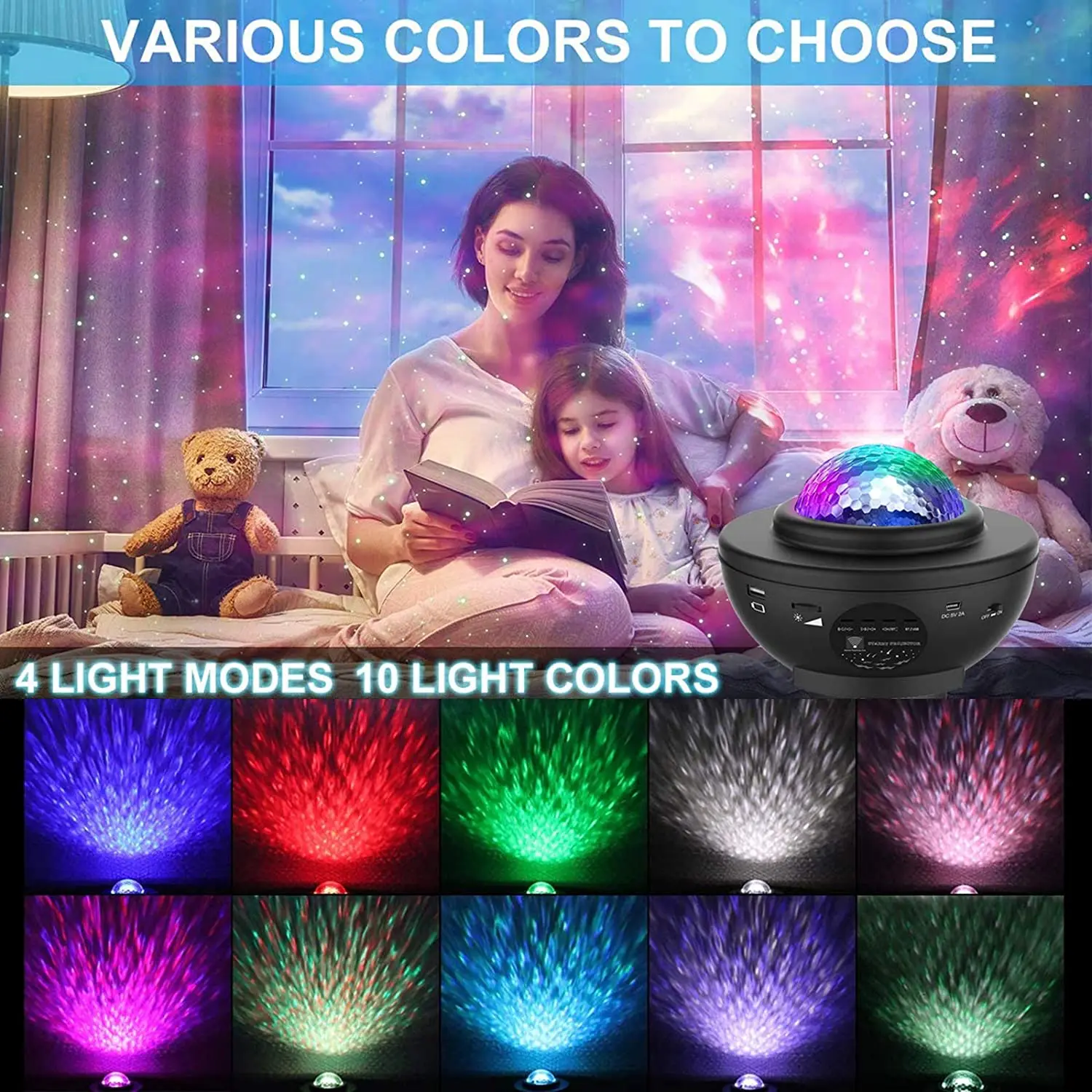 Hot Selling Remote Controlled LED Laser Galaxy Sky Projector Star Starry Night Light for Decoration Birthday Gift Part enlarge