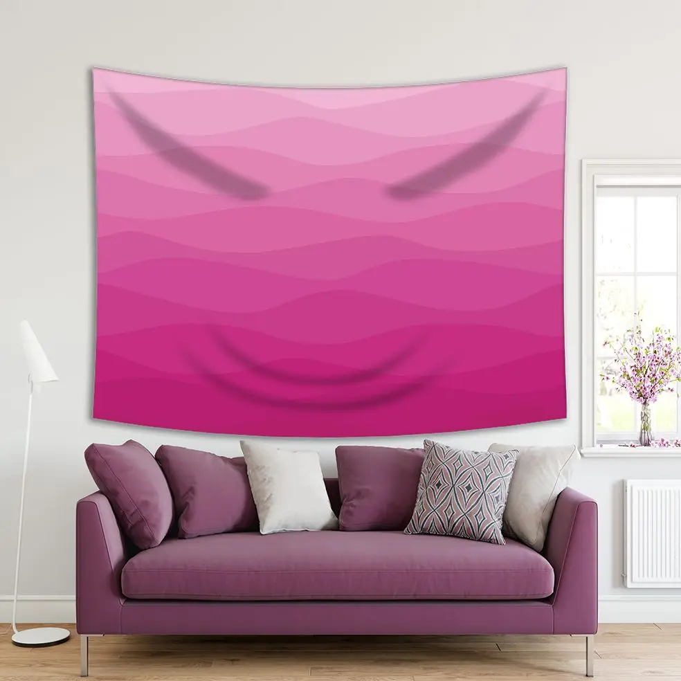 

Tapestry Ombre Color Waves Gradual Wavy Graphic Artwork Modern Stylish Pink Fuchsia Print