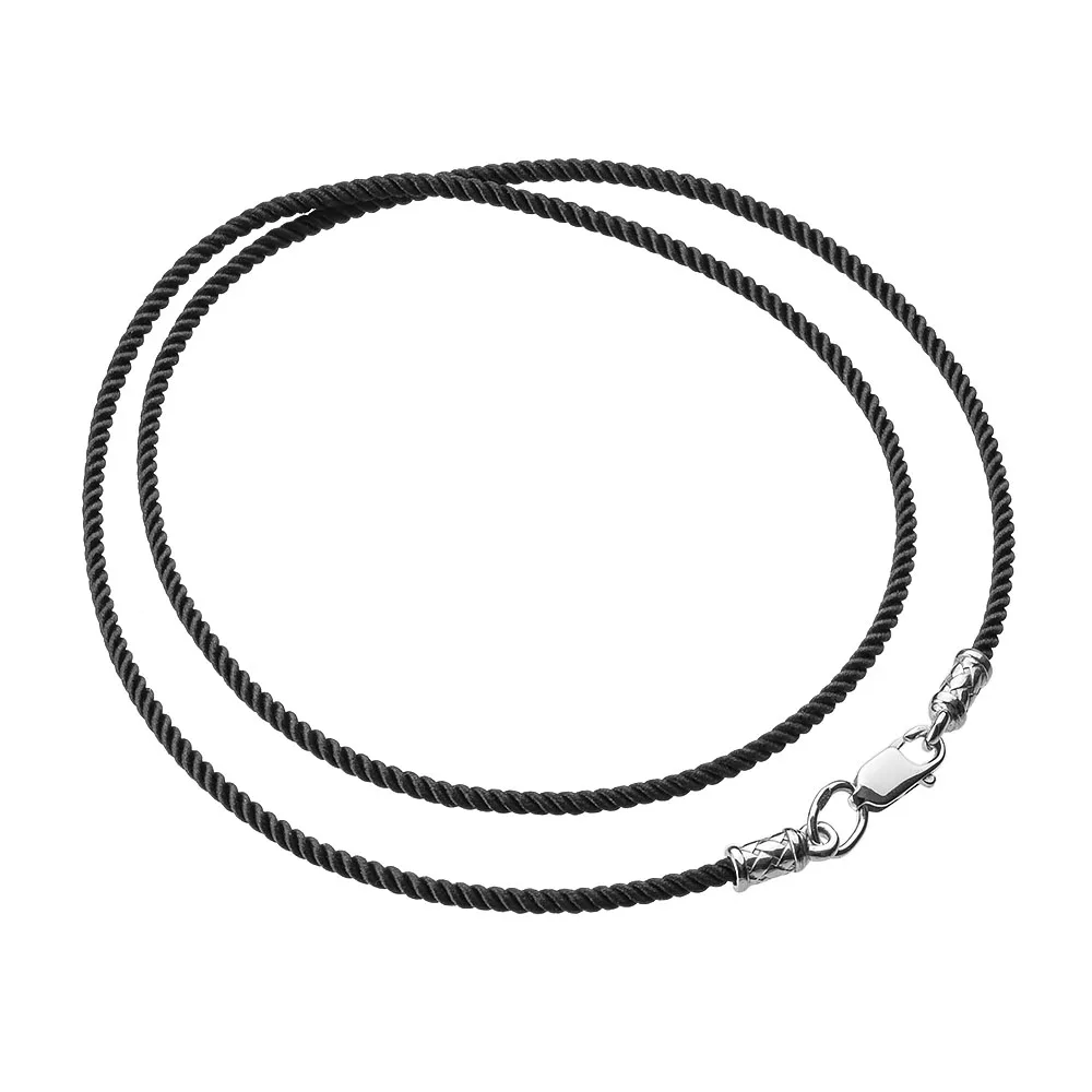 Рисунок 2 - Шнурок Шелковый, цвет чёрный, серебро