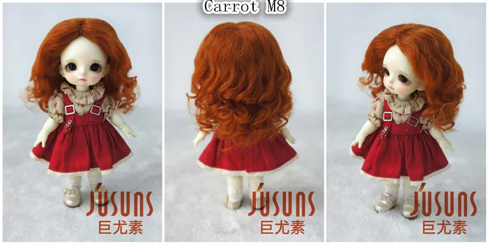 JD039 1/12 1/8 модные кудрявые мохеровые кукольные парики Размер 3-4 дюймов 4-5 дюймов 5-6 дюймов красивый волнистый длинный парик для куклы
