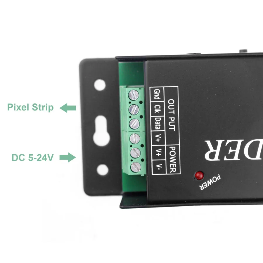 DC 5V 12V 24V Pixel декодер Rgb Dmx Ws2801 Ws2811 Ws2812b Spi DMX200 Dmx512 512 до | Лампы и освещение