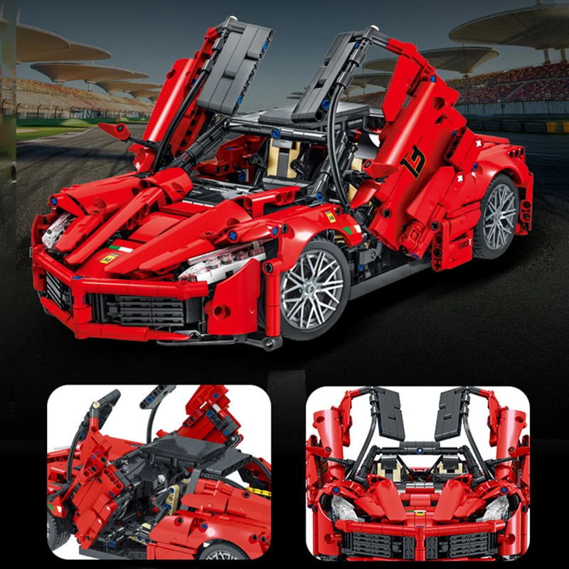 Высокотехнологичный супер гоночный автомобиль красный железо LaFerraried модель