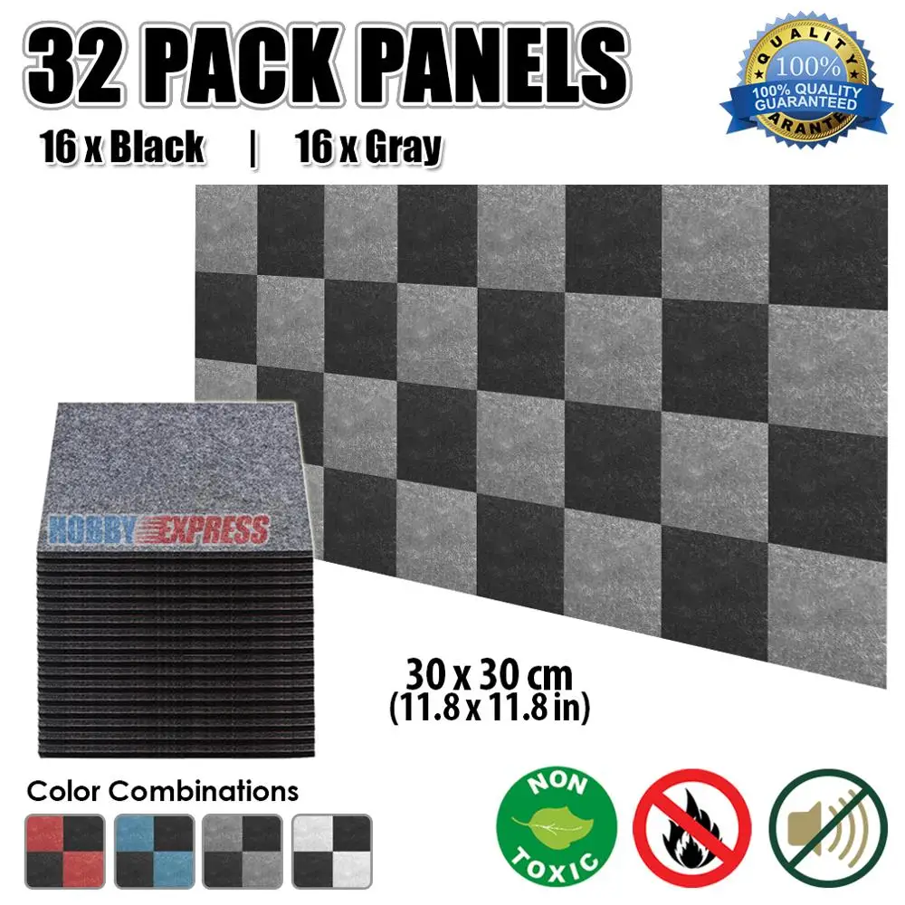 Arrowzoom звукоизоляции полиэстер ткань 12x12 &quotстудийная звукоизоляция акустические