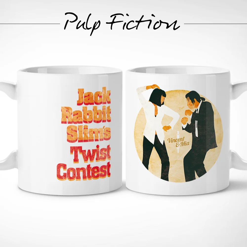 Целлюлоза фантастика Джек Кролик кружка/чашка кофе Quentin Tarantino оригинальный фильм