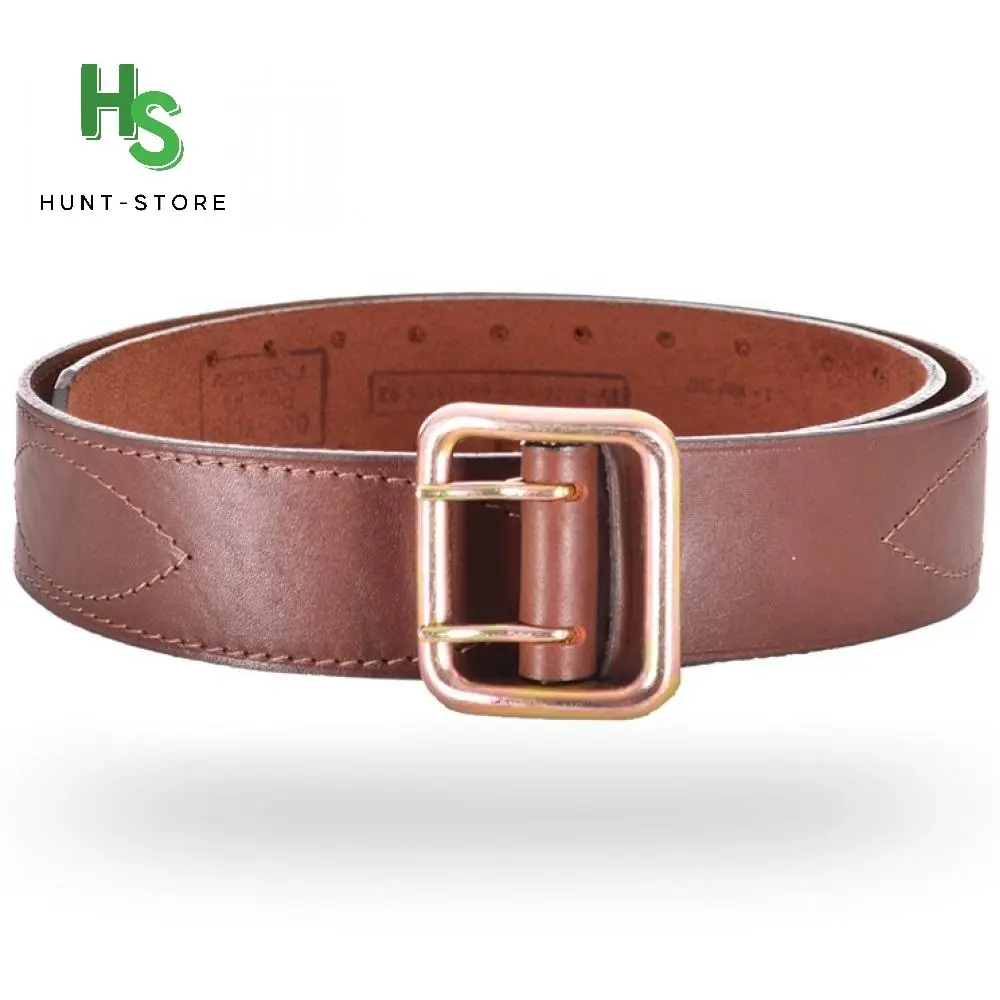 Натуральный кожаный армейский ремень ГОСТ итальянская фурнитура без бликов