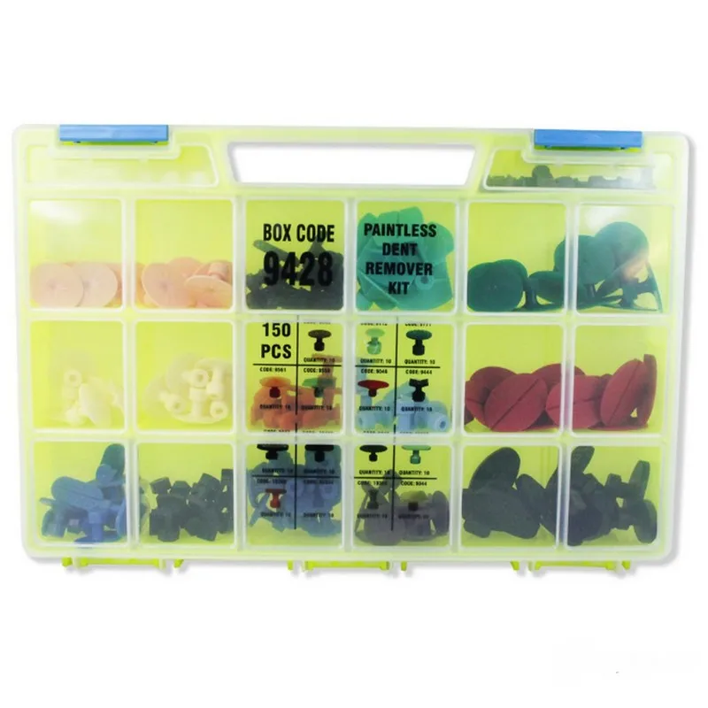 Preço Guia Guia Guia De Pdr Dent Cola Adaptador Ferramenta De Reparo Paintless Dent Remoção Ferramentas Preenchido Reparação Danos Mão Conjunto 150 Pçs 1 Conjunto