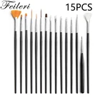 15 шт., кисти для керамики, инструменты для точечного узора, точечные ручки, кисть, акриловая ручка, камни, керамика, кисть для рисования ногтей