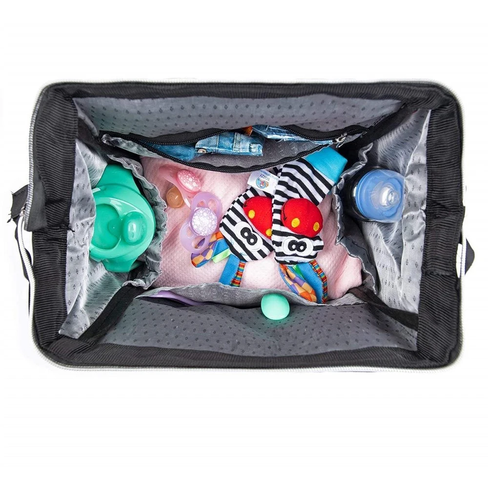 

Purple and Grey Baby Backpack Bottle Thermos Liquid Proof Stroller Suspenders Mother Baby Care Large Capacity Waterproof Luxury