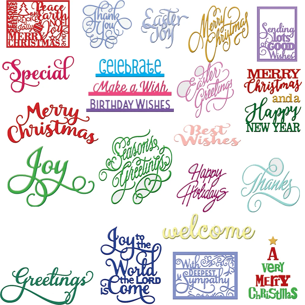 Best пожелания Multi Форма металла резка Dies трафарет альбом тиснение для подарочной