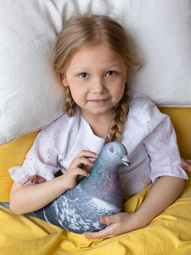 Подушка-игрушка антистресс Gekoko &quotСизая Голубка&quot/ Отличный подарок / Мягкие