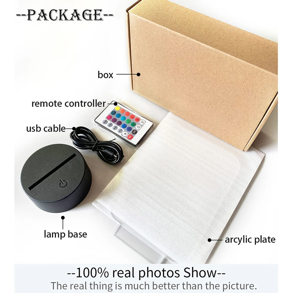 

Led 3D Night Light Dinosaur 6 Pattern Nightlight for Child Bedroom Decor Desk Lamp 16 Color with remote