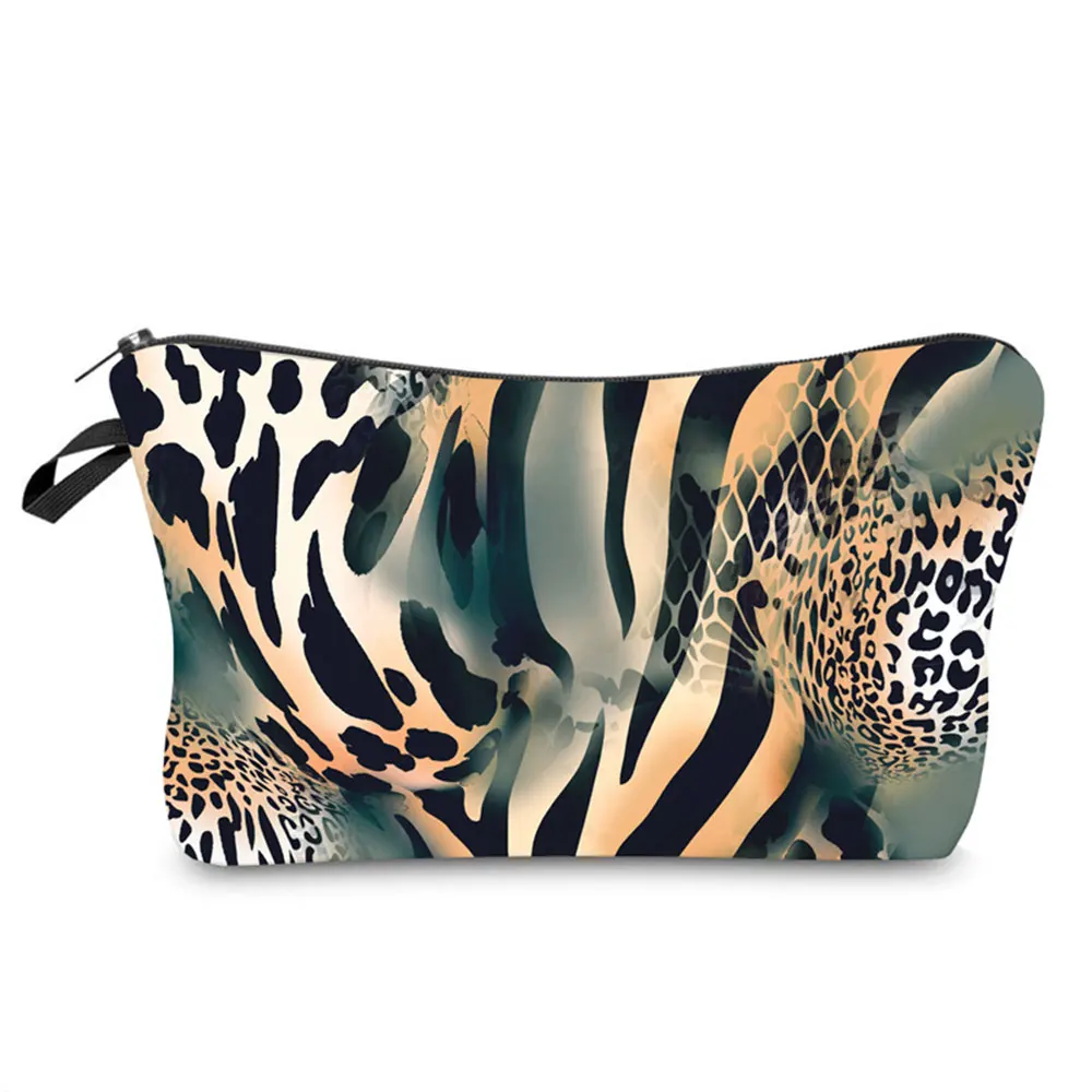 

Water Resistant Makeup Bag Printing Leopard Cosmetic Bag Organizer Bag Women Multifunction Beauty Bag Fashion Small Toiletry Bag