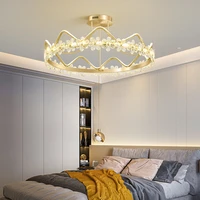 nearcam light luxury bedroom lamp warm and romantic crystal ceiling lamp creative personality study lamp modern crown room lamp