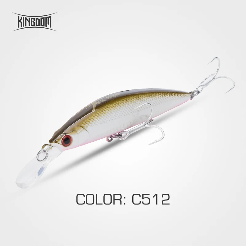 C512 Kingdom Fishing приманки Джеркбейт гольян воблеры 90 мм 11 г/26 г жесткая пластиковая наживка губы для морской воды пять цветов модель 3529 - Цвет: C512