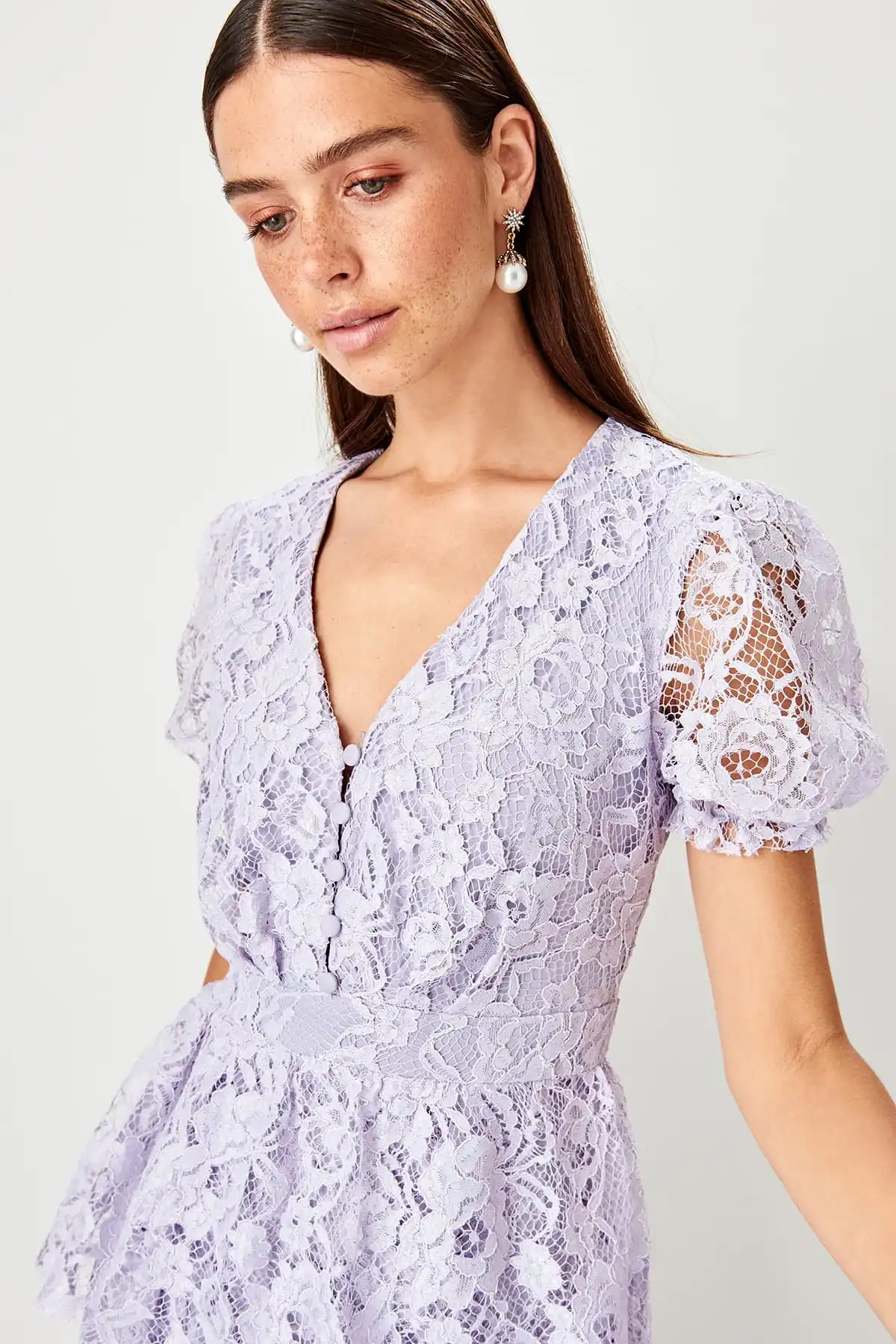 Платье с баской Trendyol TPRSS19UT0105