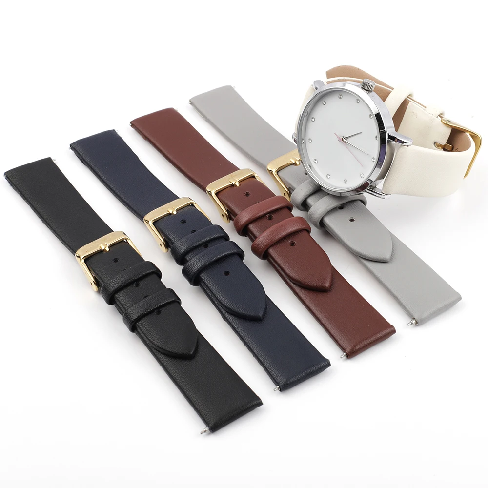 

Onthelevel Women Leather Watch Strap 12mm 14mm 16mm 18mm 20mm Quick Release Watch Bands Replacement Black Blue Gray White Coffee