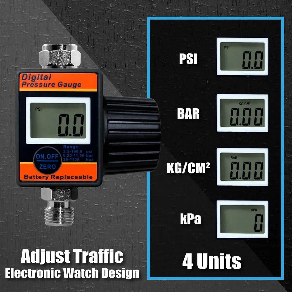 Пневматический Регулируемый регулятор давления 1/4 дюйма цифровой воздушный с