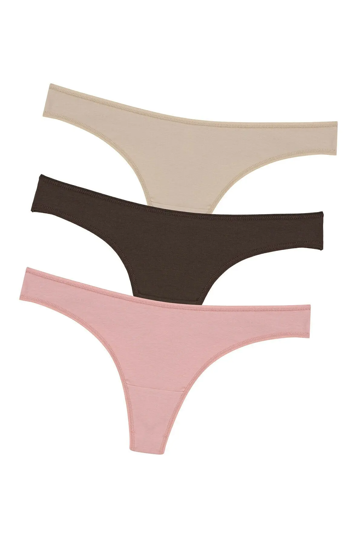 LOOK FOR YOUR WONDERFUL NIGHTS WITH ITS STUNNING Multicolored Perfect Nude 3 Piece Thong Panties FREE  SHIPPING