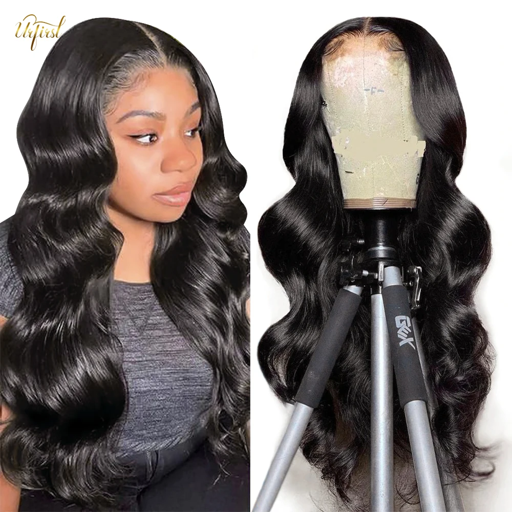 5X5 HD Lace Closure Wig 250 Density 40 inch Body Wave Human Hair Wigs Urfirst Transparent Lace Frontal Wig Pre Pluck Lace Wigs
