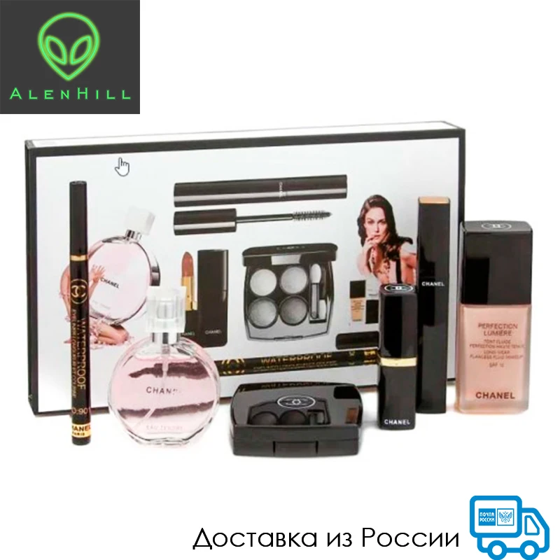 Подарочный набор косметики CHANEL 5 в 1 6в1 тушь туалетная вода Chance Tender Coco Mademoiselle 15мл