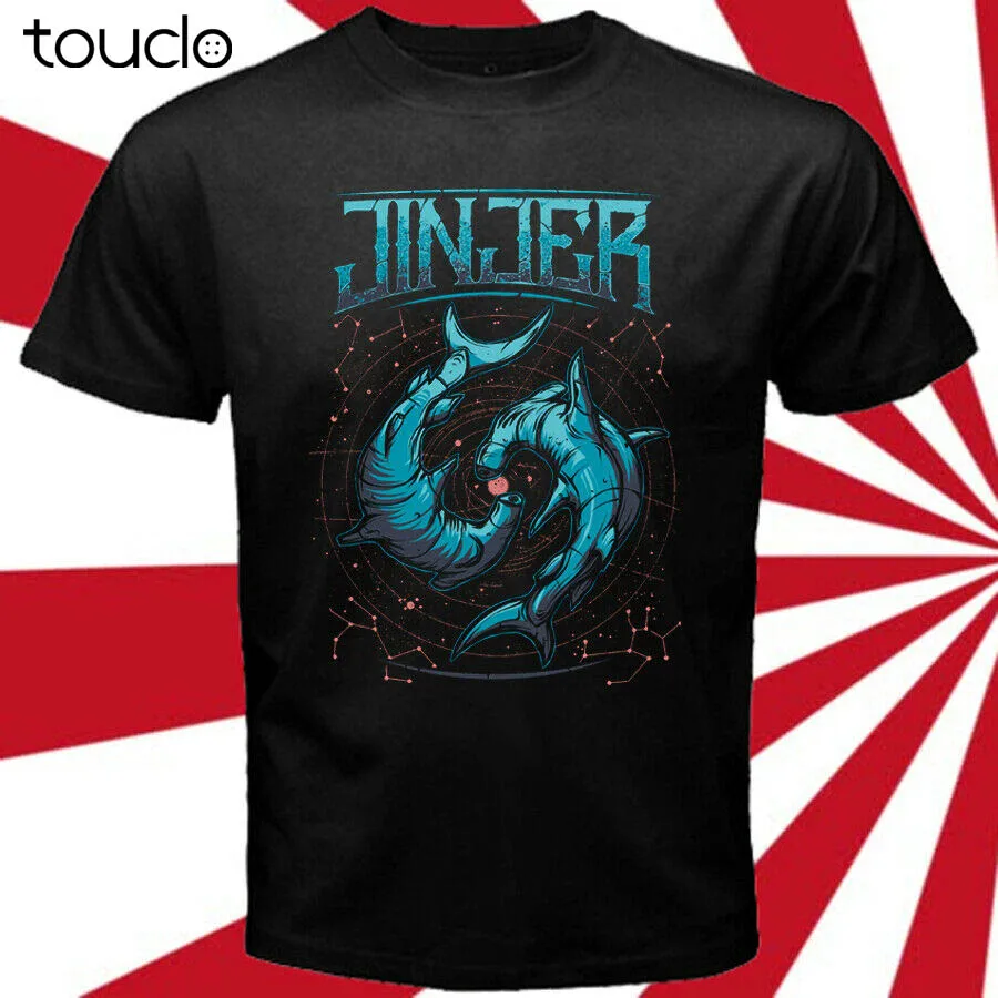 

Jinjer Shark Logo Metal Rock Band Men's Black T-Shirt Size S-3XL