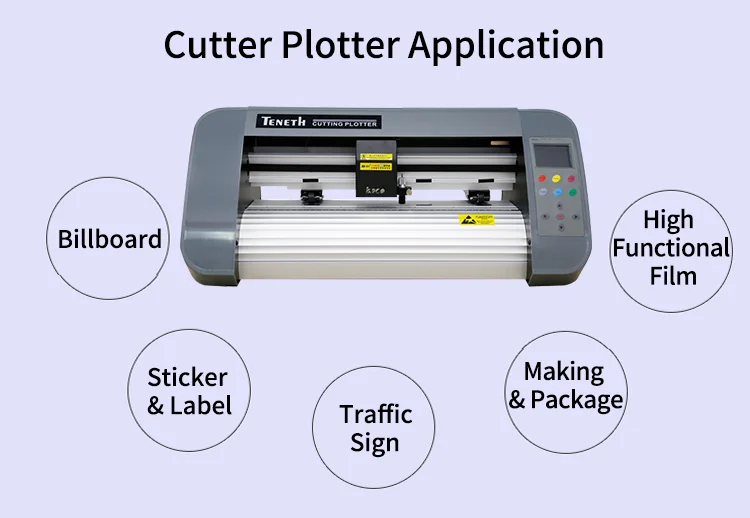 Desktop A3 Vinyl Cutter Plotter Kuco Teneth Art Sign Cutting Plotter Th440L images - 6