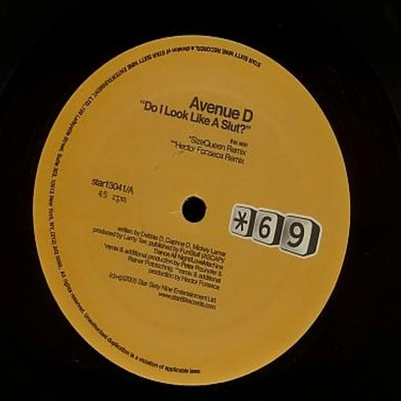 Виниловая пластинка / Avenue D – Do I Look Like A Slut? (Remixes By Sizequeen &amp Hector Fonseca)