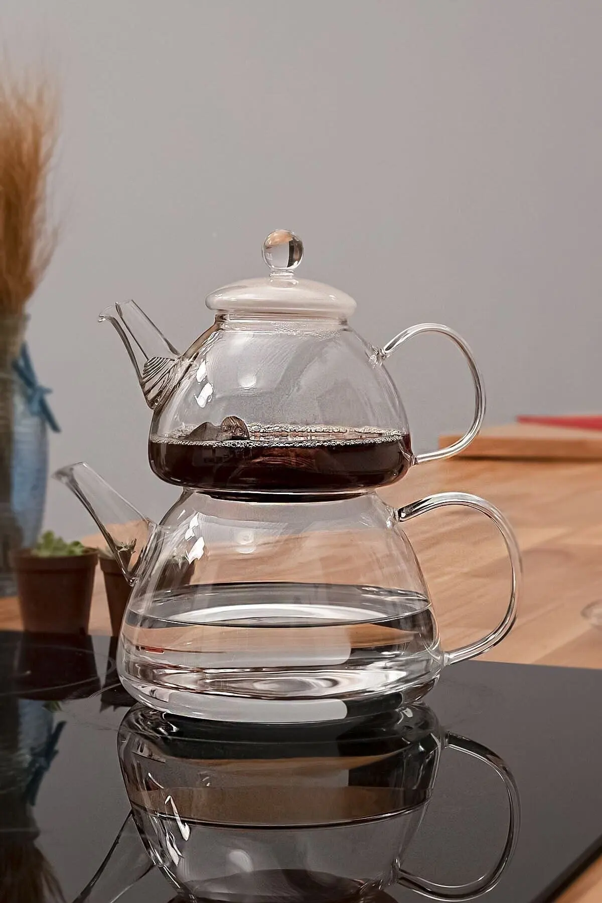 

Чайный горшок, чайная коробка, набор чайных чашек, кухонные аксессуары, чайный набор, чайник для чая, кофейник, термостойкий роскошный стекл...