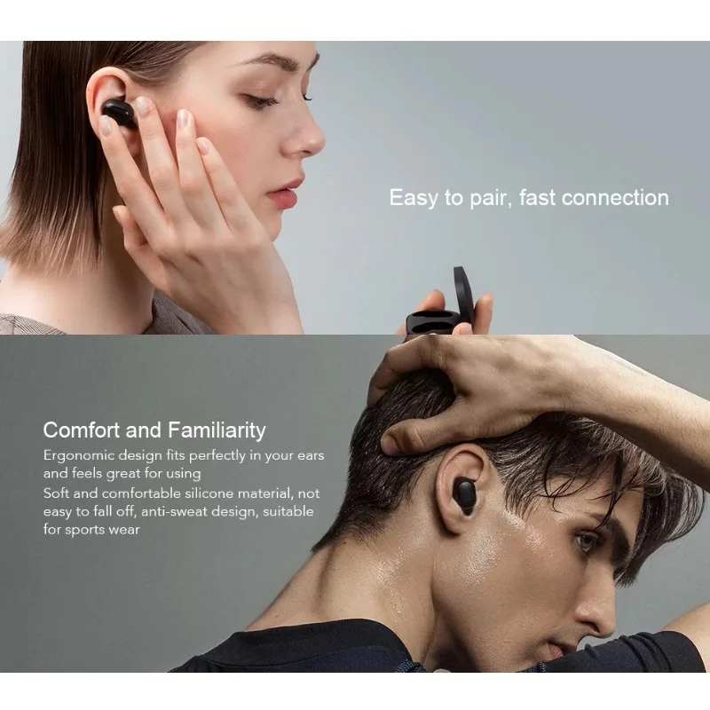 Глобальная версия Xiaomi Mi True Wireless Earbuds Basic беспроводных наушников (черный)