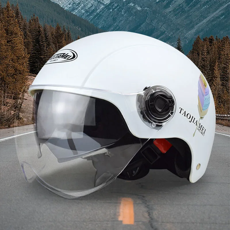 

Motorcycle Helmet Men Women Retro Vintage Biker Scooter Half Open Face Helmet Moto Casco Capacetes Motorbike Helmet Visor