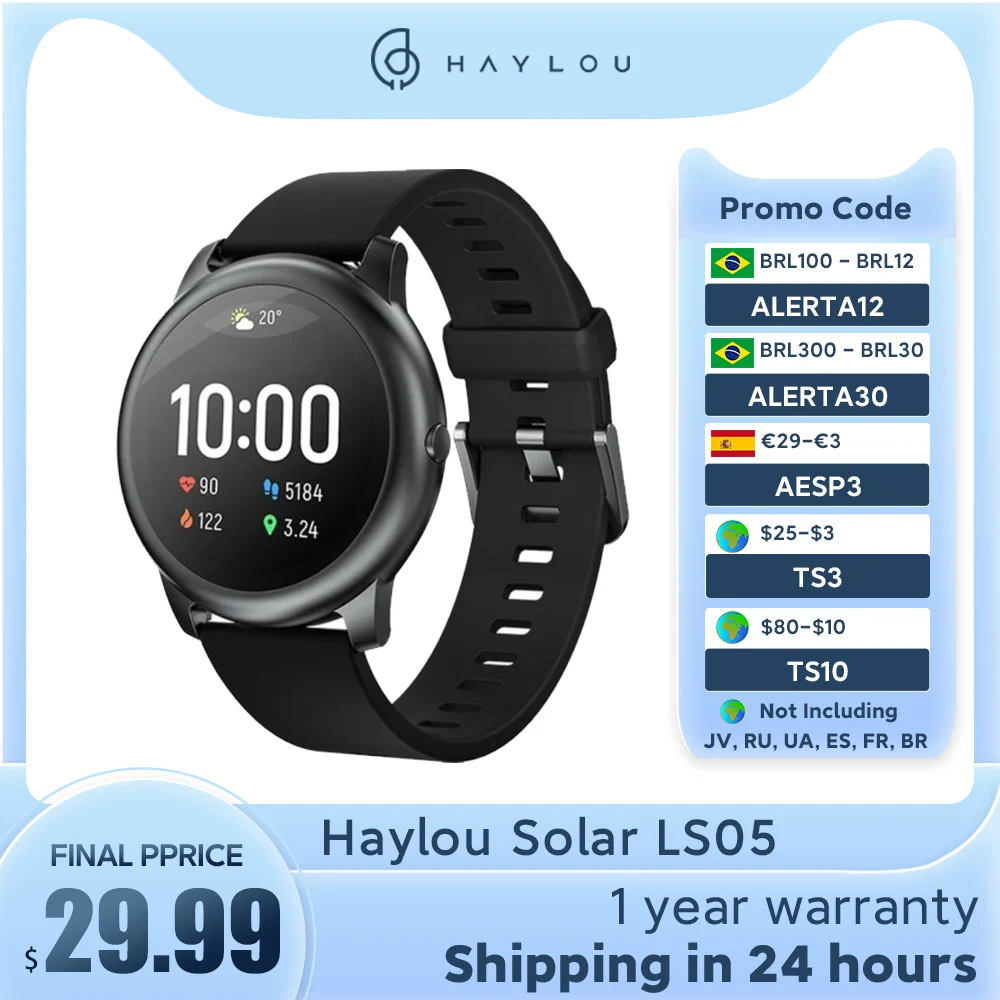 

Смарт-часы Haylou Solar LS05, спортивные Смарт-часы, металлические монитор сердечного ритма во время сна IP68, водонепроницаемые, Android IOS