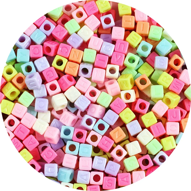 

6x6mm Letter Square Acrylic Beads Alphabet Mixed Letter Cube Loose Spacer Beads for Jewelry Making Diy Bracelet Wholesale Perles