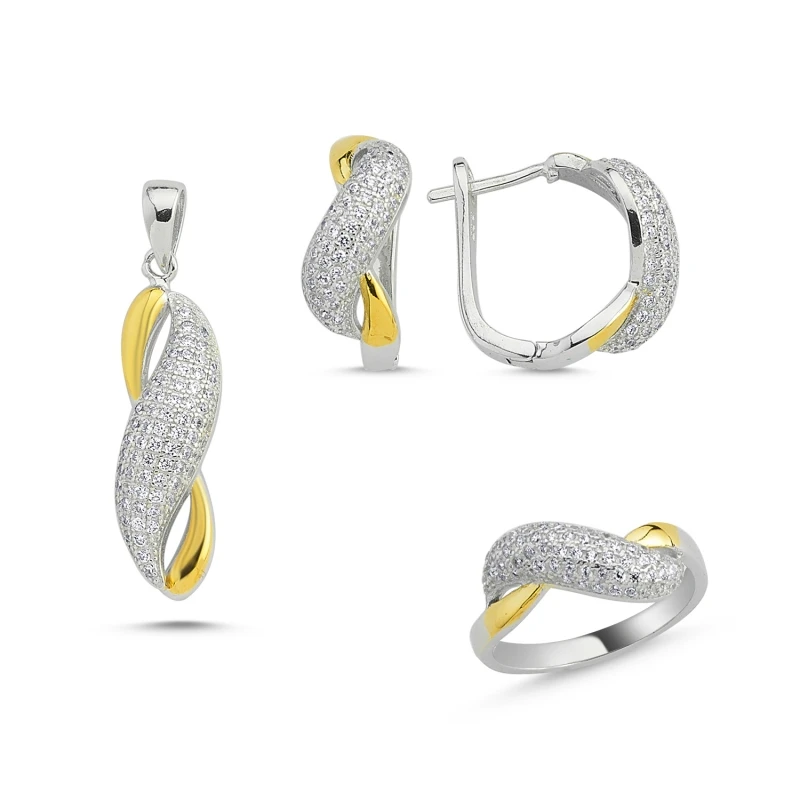 

Silver 925 Sterling Zircon Cubic Zirconia Set