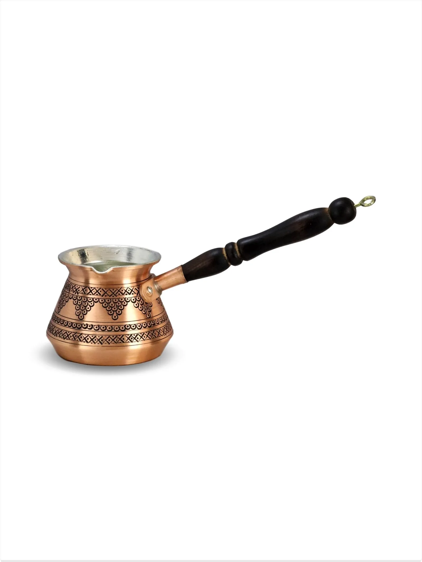 Кофейник с медной гравировкой большой кофейник ручной работы деревянной ручкой