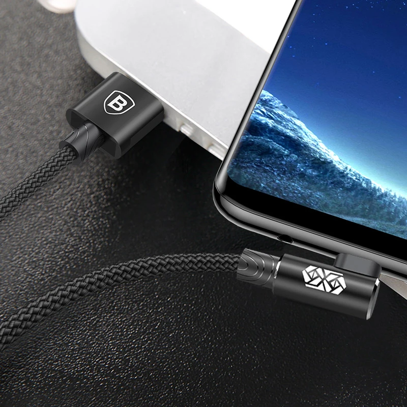 Кабель для зарядки Baseus MVP Elbow Type Cable USB For Micro 2A 1M Black Blue Red | Мобильные телефоны и