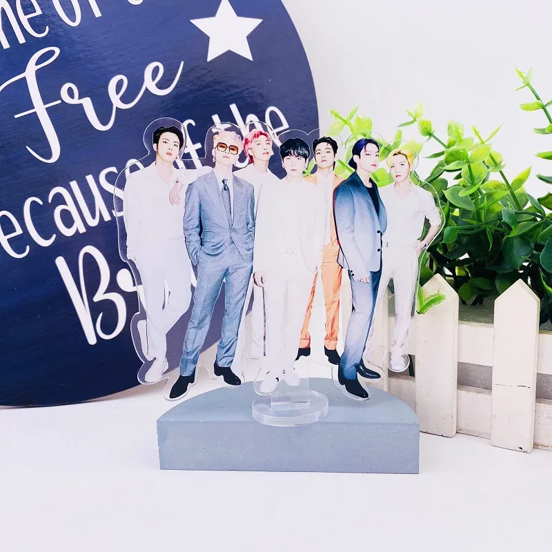 

KPOP Bangtan Boys NCT Transparent Stand Figure Board JIMIN JIN SUGA J-HOPE Desktop Fans Collection