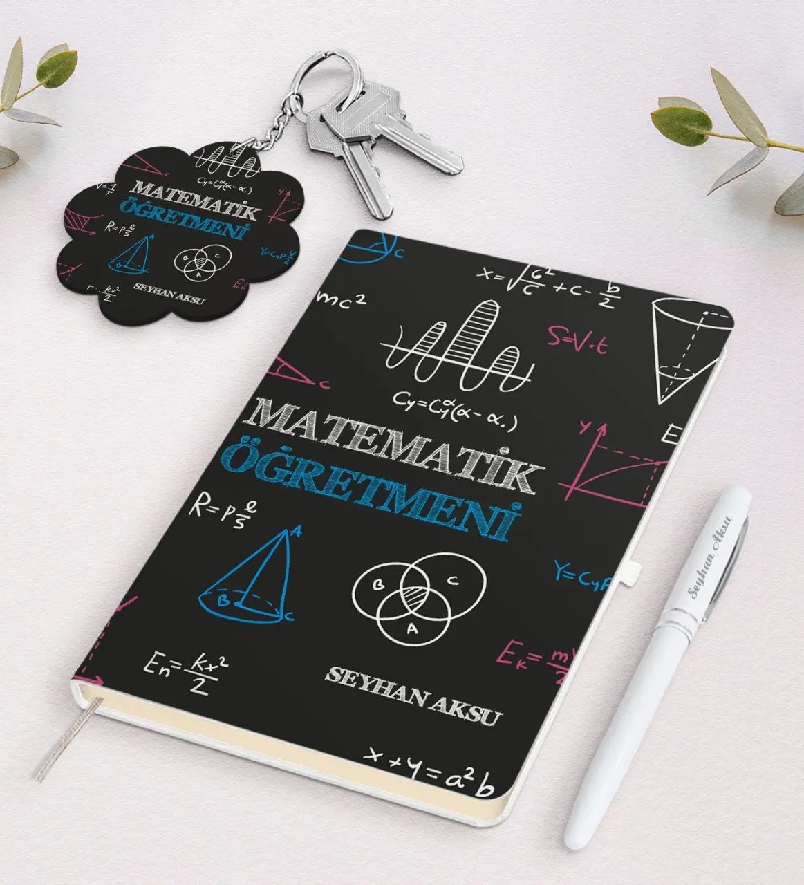 

Персонализированные учитель математики Белый Ручка для записной книжки и цепочка для ключей Подарочный Seti-11 надежный красивый, высококаче...