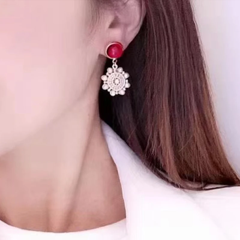 

Hoop Earrings for Women S925 Crystal Jewelry Pearl Brincos Feminino
