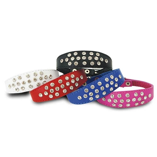 Эксклюзивное кожаное ожерелье из хрусталя эксклюзивный синий Размер 1|Женские